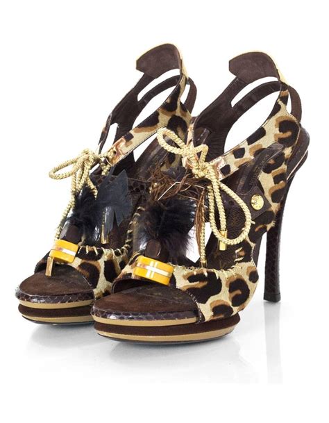 louis vuitton leopard sandals